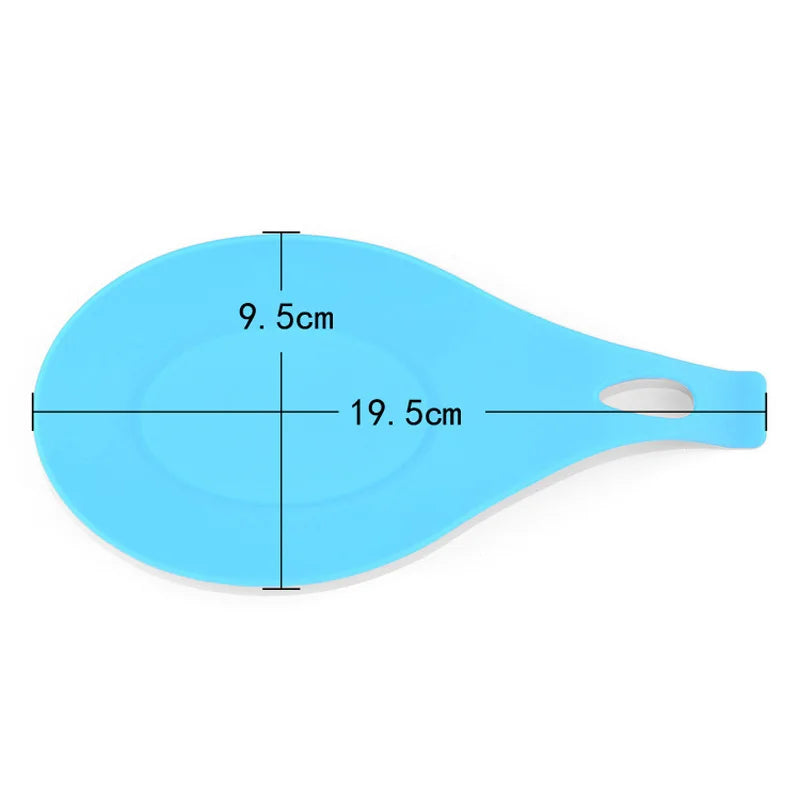 1Pcs Silicone Spoon Insulation Mat Silicone Heat Resistant Placemat Drink Glass Coaster Tray hot sale Spoon Pad Kitchen Tool