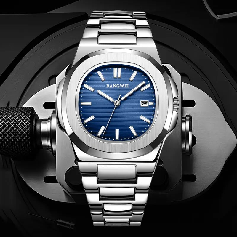 2024 New Luxury Men Quartz Watches 30M Waterproof Automatic Date Watch Man Stainless Steel Sport Chronograph Watch for Men Clock