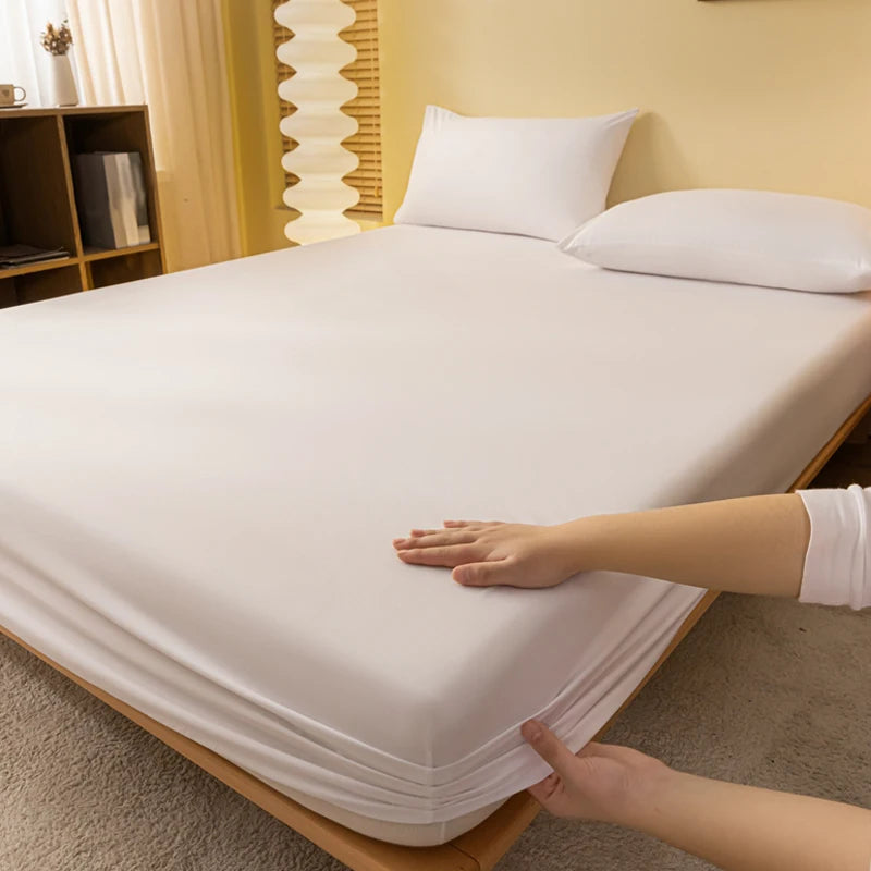 1 piece of solid matte bedsheet, pure white bedspread for bedroom, bedding (excluding pillowcases)