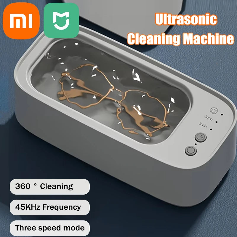 Xiaomi mijia limpeza ultrassónica de óculos, 45khz, máquina de limpeza de joias.