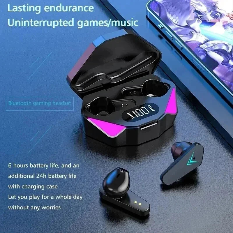 Auscultadores Bluetooth, auscultadores sem fios para consola de jogos.