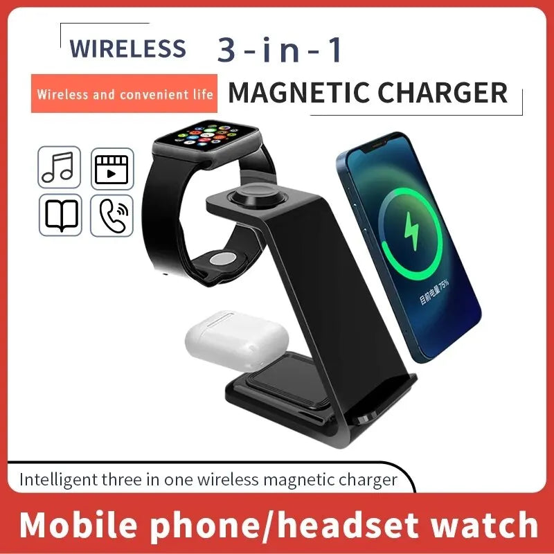 20W 3 in 1 Wireless Charger Stand Fast Charging Dock Station for iPhone 14 13 12 11 Pro Max Apple Watch 8 7 6 IWatch Airpods Pro