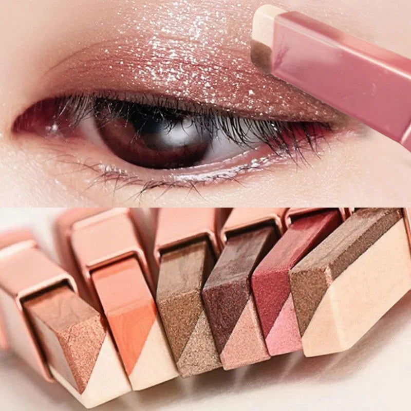 Double Color Glitter Eye shadow Stick Pencil Eyeshadow Makeup Waterproof Bicolor Shimmer Cosmetics Beauty Makeup Tool Wholesale