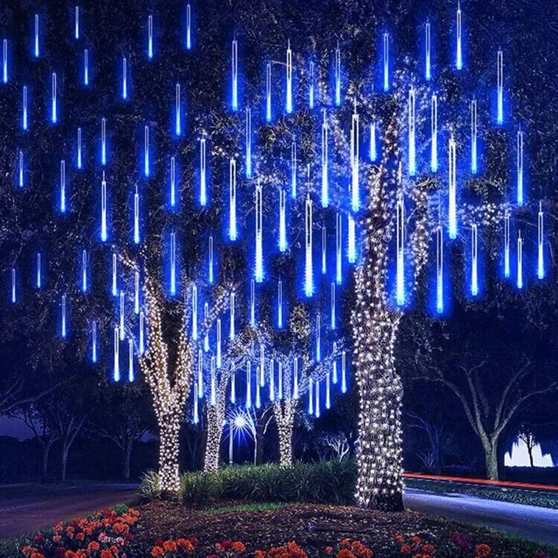 Luzes led para chuva de meteoros, à prova de água, queda de chuva, luz de fada, Decoração de natal.