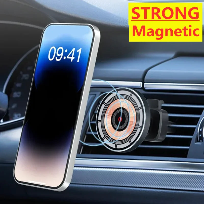 15W Magnetic Car Wireless Charger Phone Holder Stand for iPhone 15 14 13 12 Pro Max Samsung Car Mount Fast Charging Dock Station