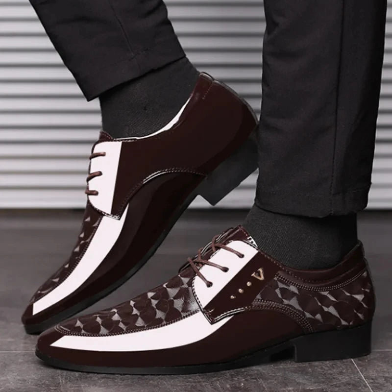 Sapato italiano sapatos masculinos sapatos formais sapato preto couro envernizado.